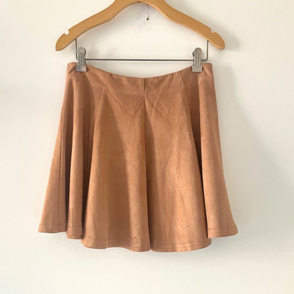 Faux Suede Skater Circle skirt